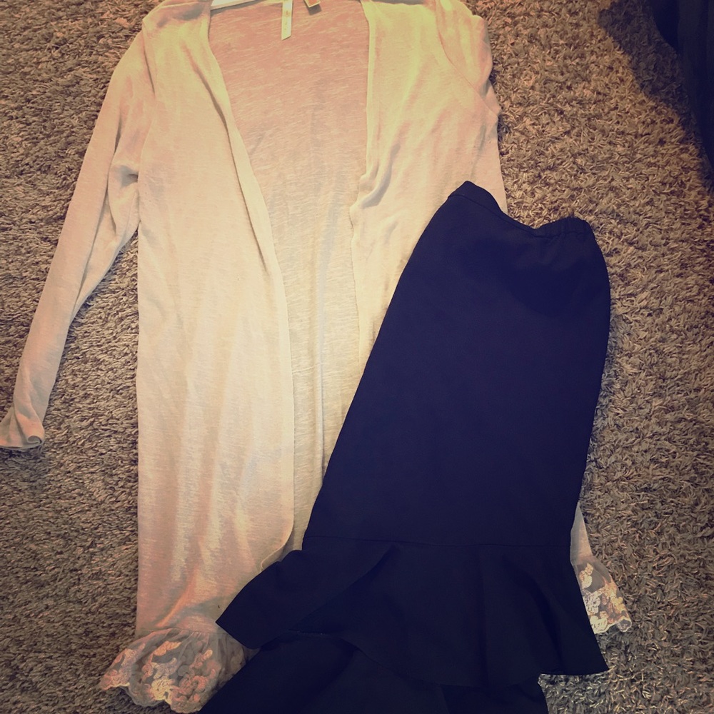 Long lace bottomed duster! *price drop